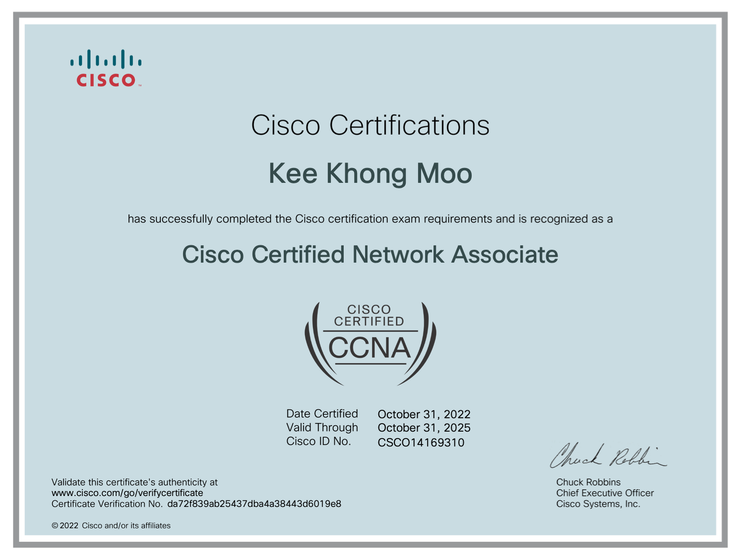 CCNA Certificate